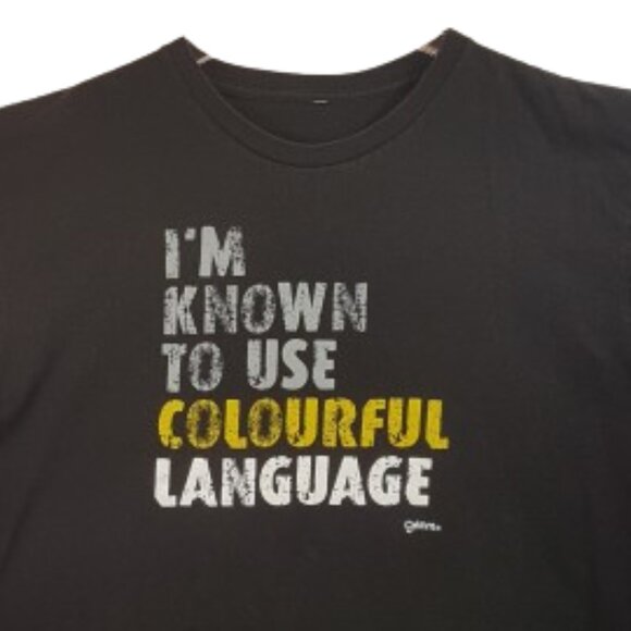 GRIMM Tee Shirt Extra Large US XL Statement Quote Known to Use Colorful Language - Picture 3 of 10